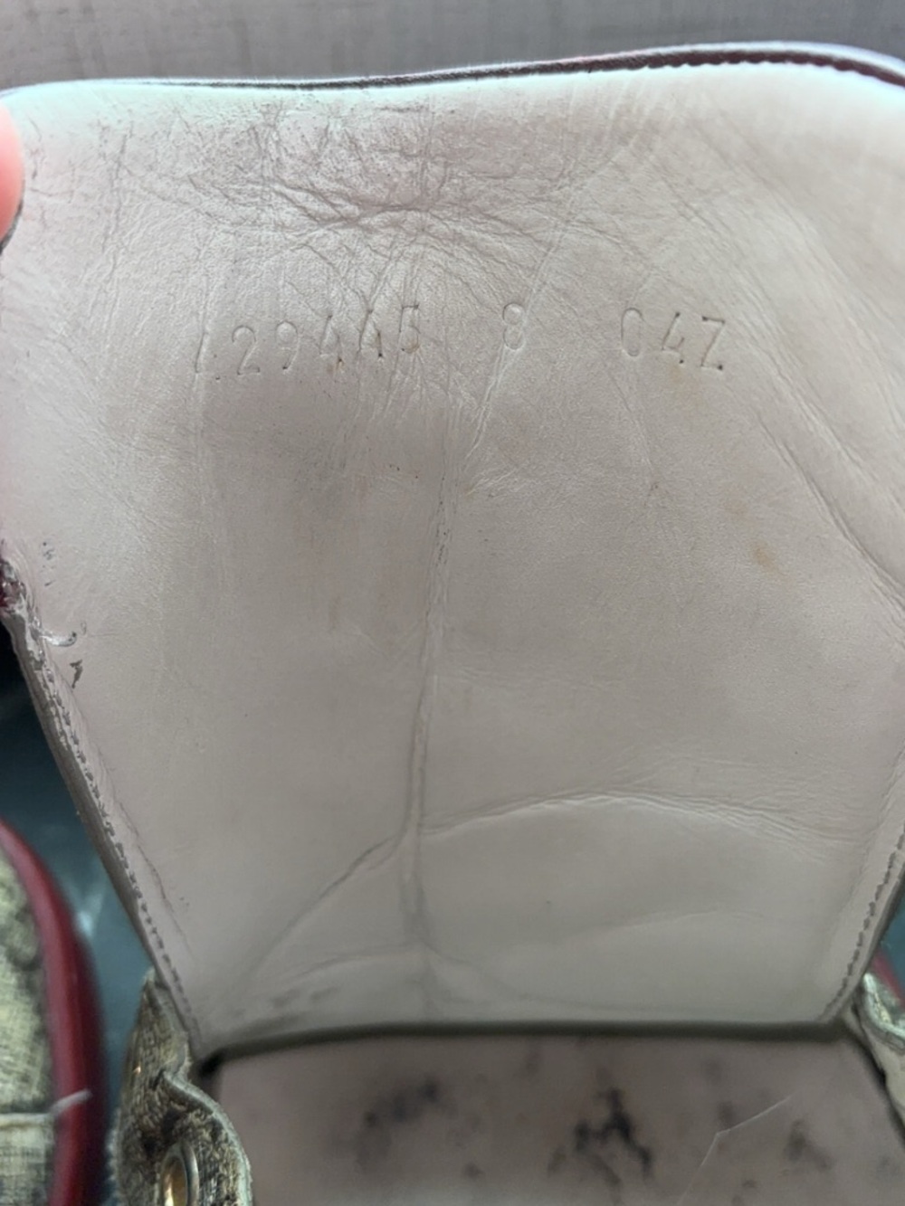 Gucci Monogram Slip-On Sneakers with Burgundy Trim - Picture 4 of 5